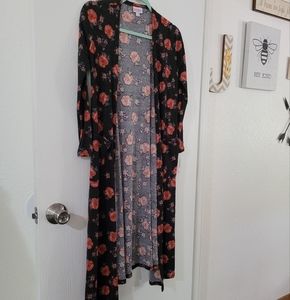 LuLaRoe Women's Lindsay Cardigan Duster Brushed Knit Quarter Sleeve Size XS NWT